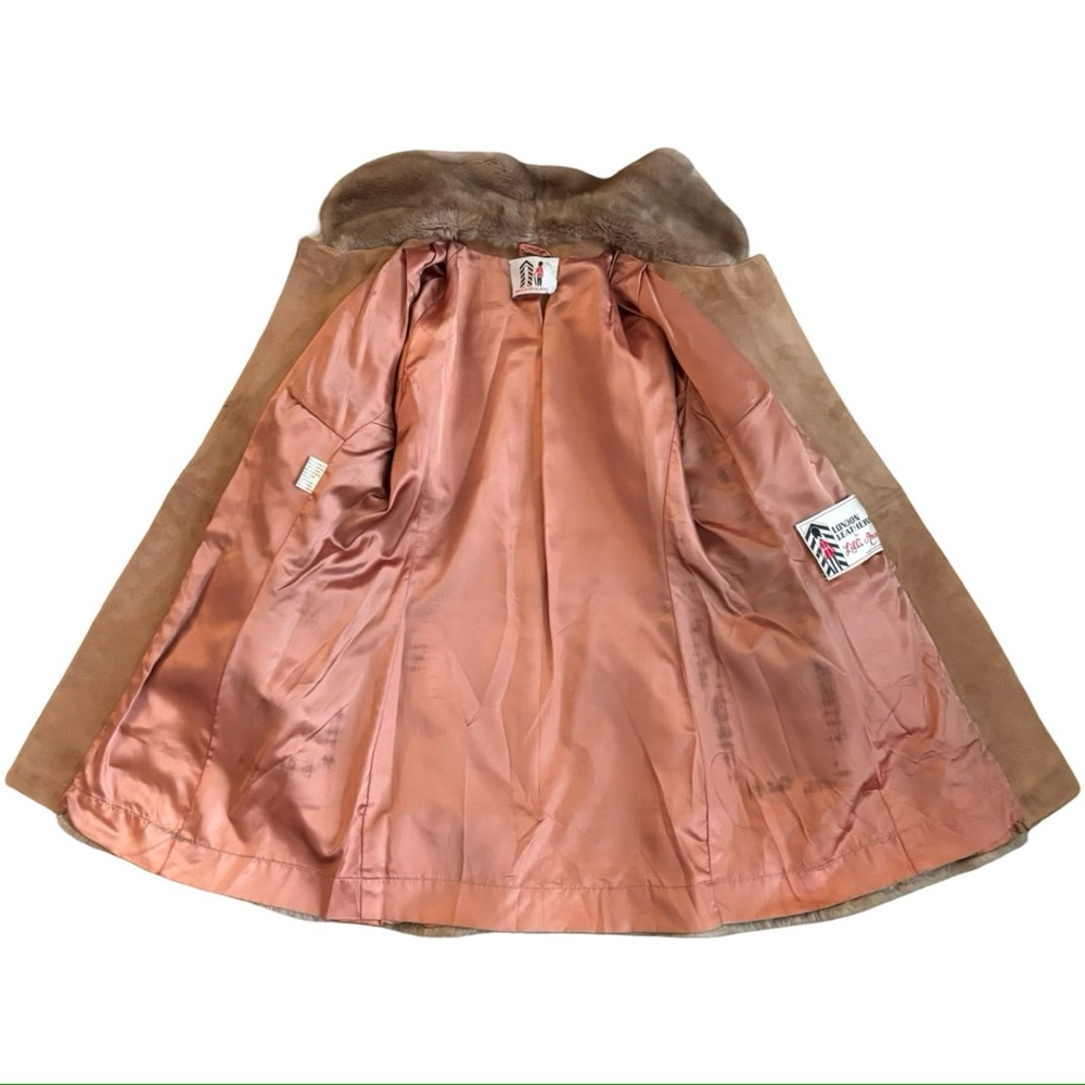 Vintage Lilli Ann Coat London Leathers Faux Fur and Leather Details 60s 70s - Picture 15 of 16